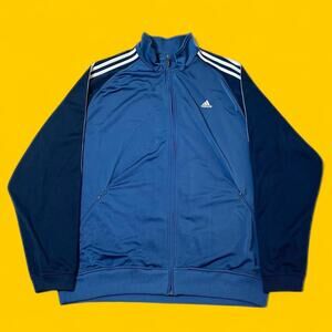 Adidas Blue 3-Stripes Track Jacket Men’s XL